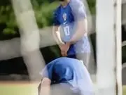 B费身穿魔笛克罗地亚球衣参与训练