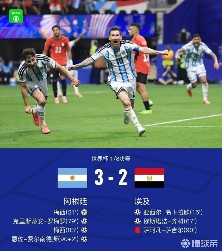 世界杯午报:阿根廷、瑞士晋级8强,埃及、哥伦比亚告别美加墨